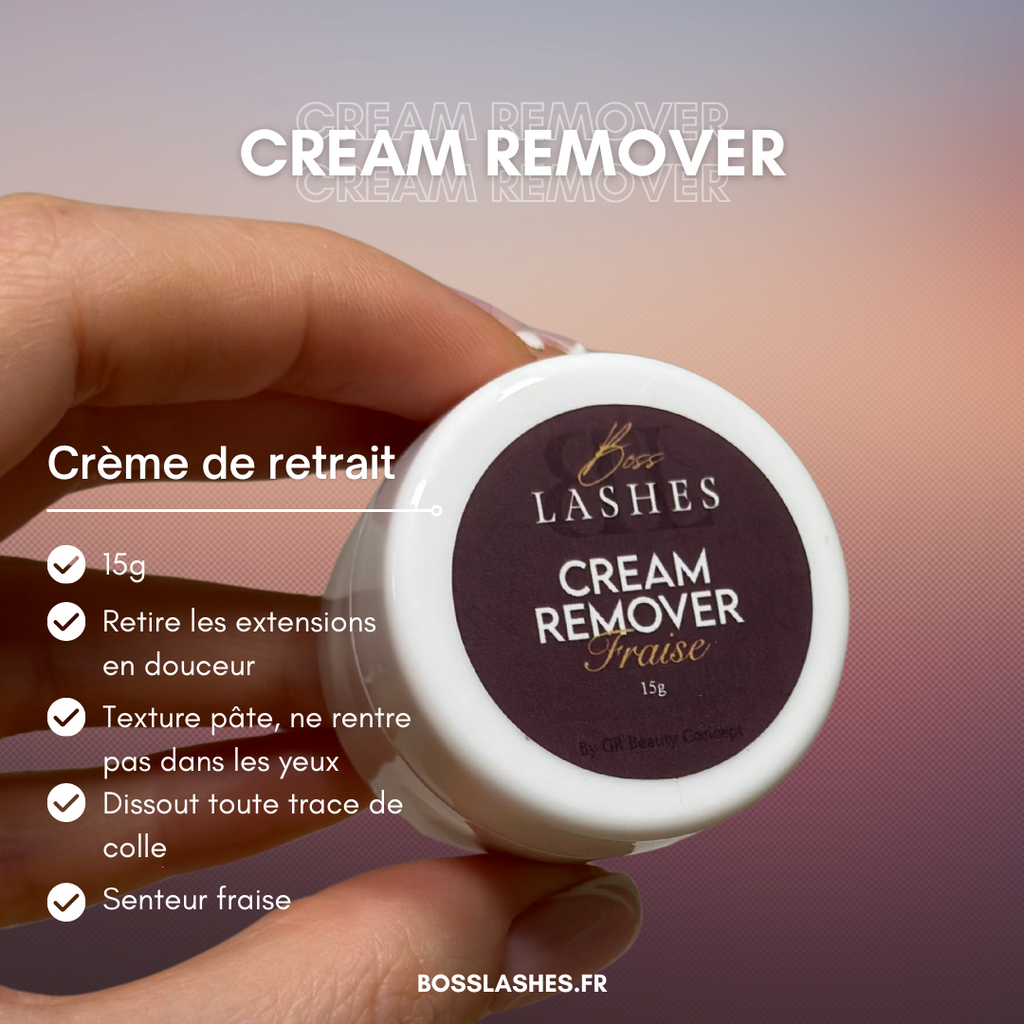 Cream remover - crème de retrait pour extensions de cils